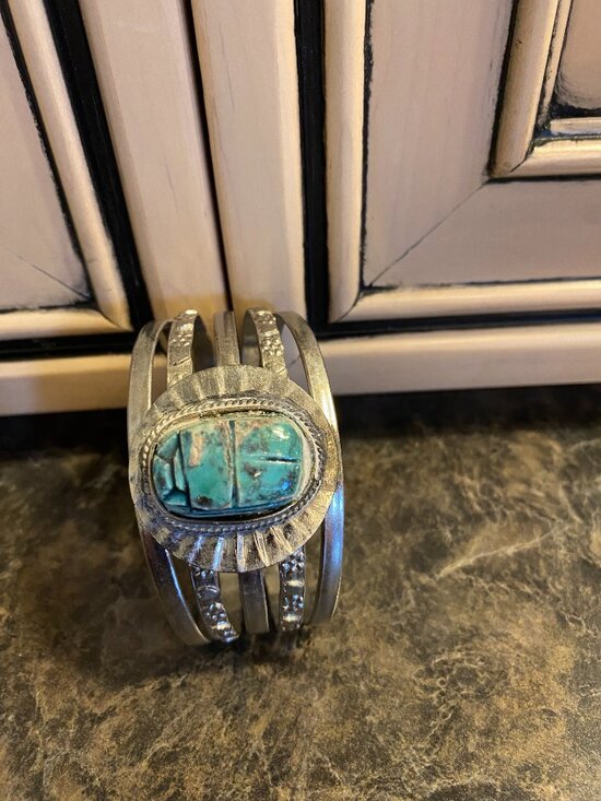Jewelry - Antique Egyptian Revival Scarab Bracelet